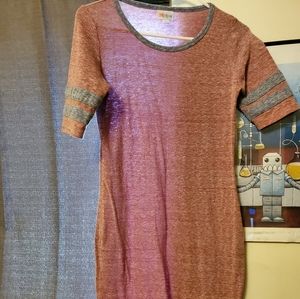Lularoe long fitted shirt dress xs